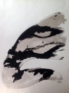 palladium print - abstract image of seaweed in the shape of a wave by Alice Garik